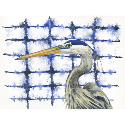 Shibori and Birds - Lagoon Patrol Canvas Wall Art