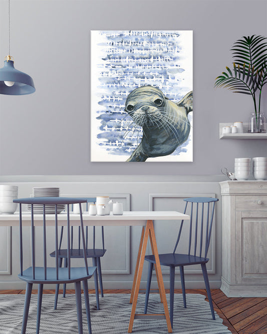 Shibori and Marine Mammals - Well Hello There Canvas Wall Art