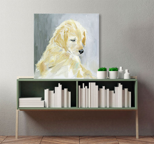 Sweet Pups - Yellow Labrador Canvas Wall Art