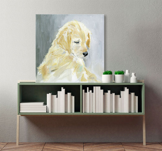 Sweet Pups - Yellow Labrador Canvas Wall Art - GreenBox Art