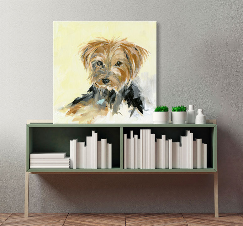 Sweet Pups - Yorkie Canvas Wall Art - GreenBox Art