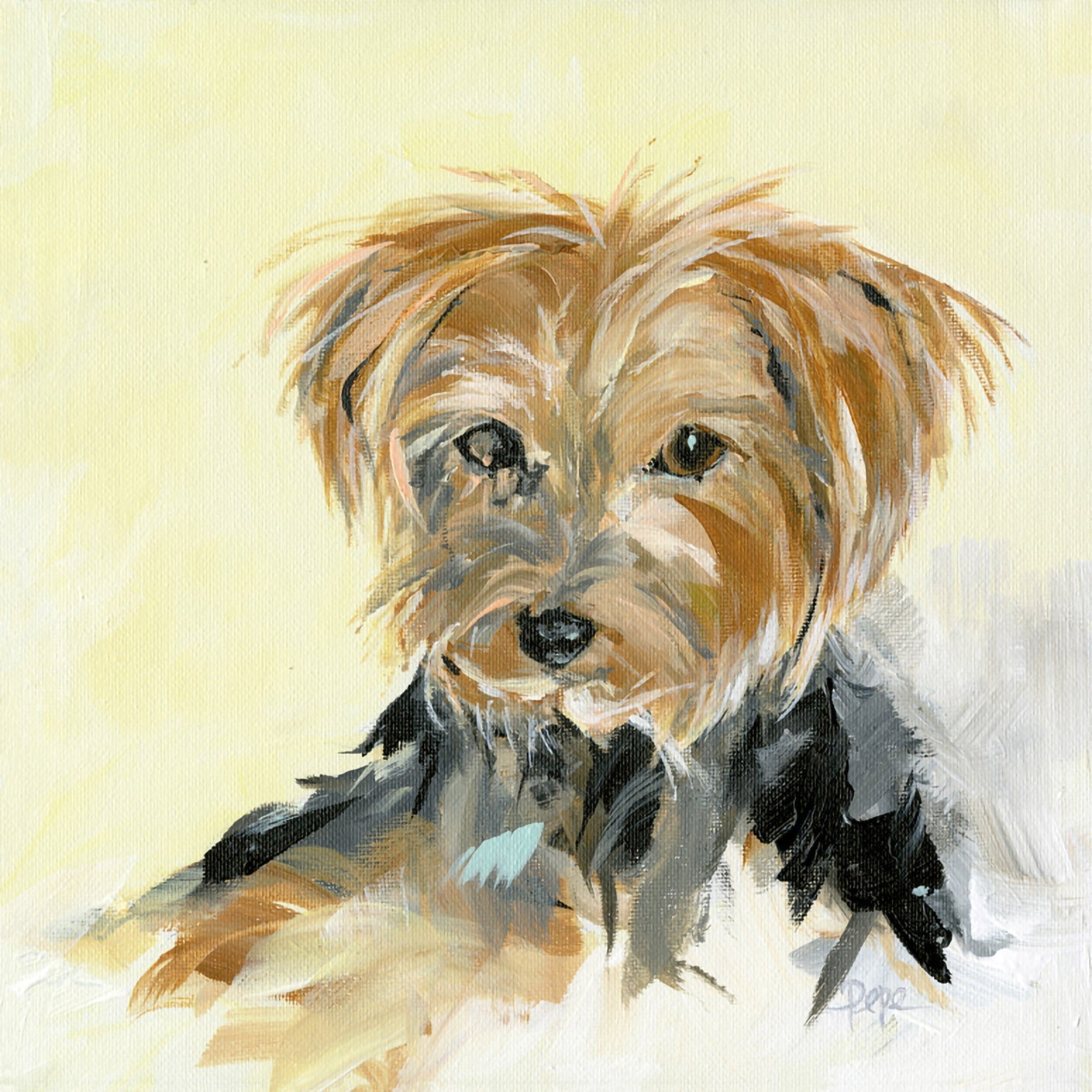 Sweet Pups - Yorkie Canvas Wall Art - GreenBox Art