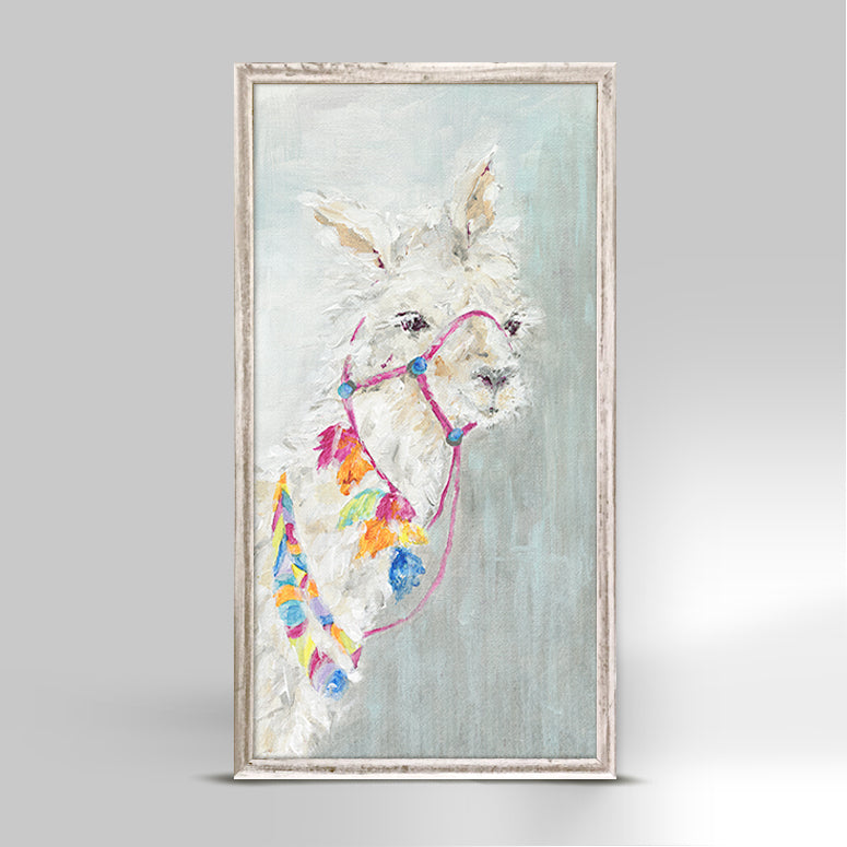 Sweet Llama Mini Framed Canvas