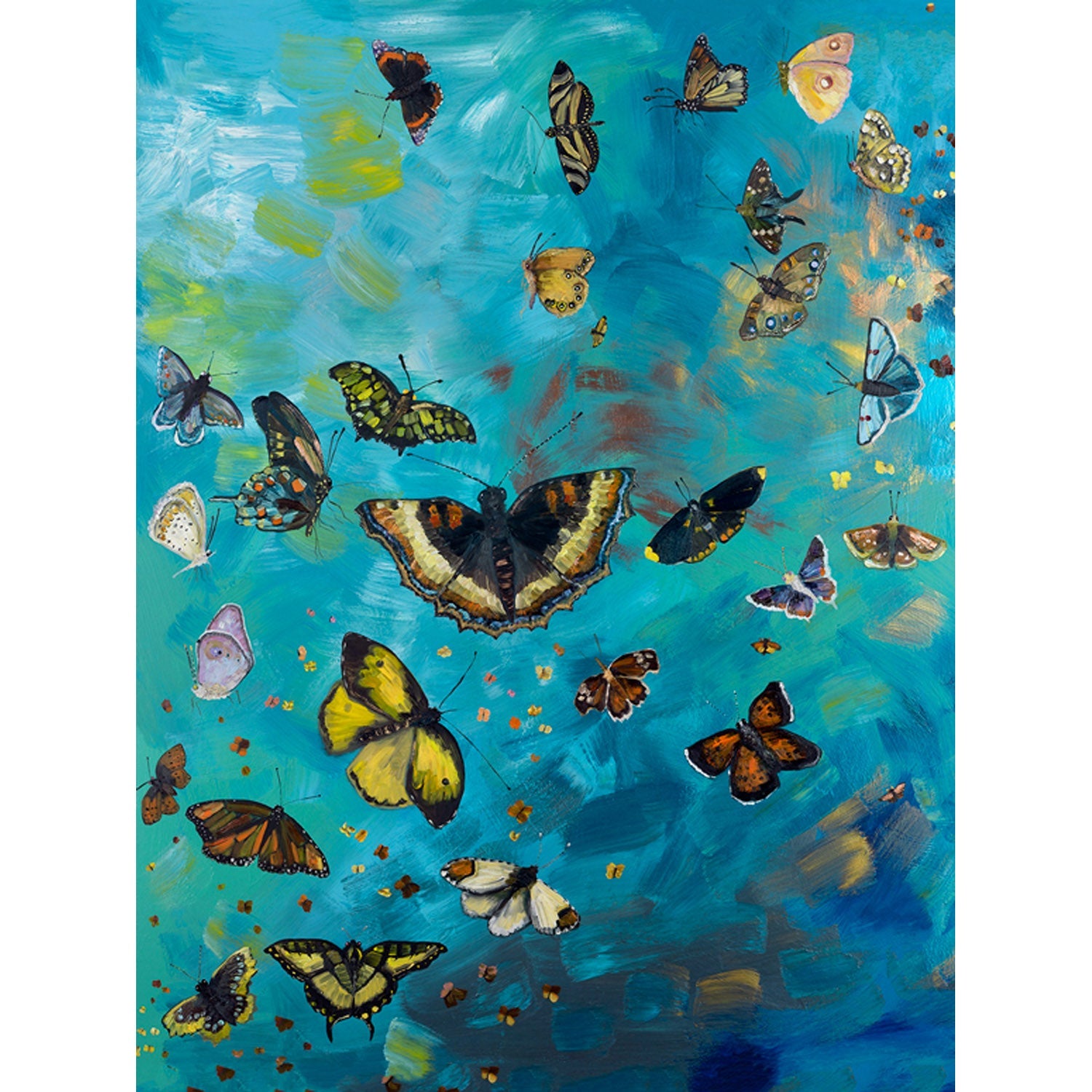 Bunch of Butterflies Canvas Wall Art - GreenBox Art