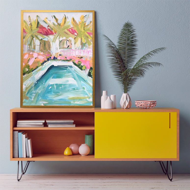 Poolside Cabanas Canvas Wall Art