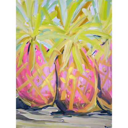 Tropical Pineapples Canvas Wall Art