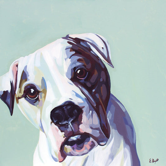 Painted Pups - Carl Canvas Wall Art