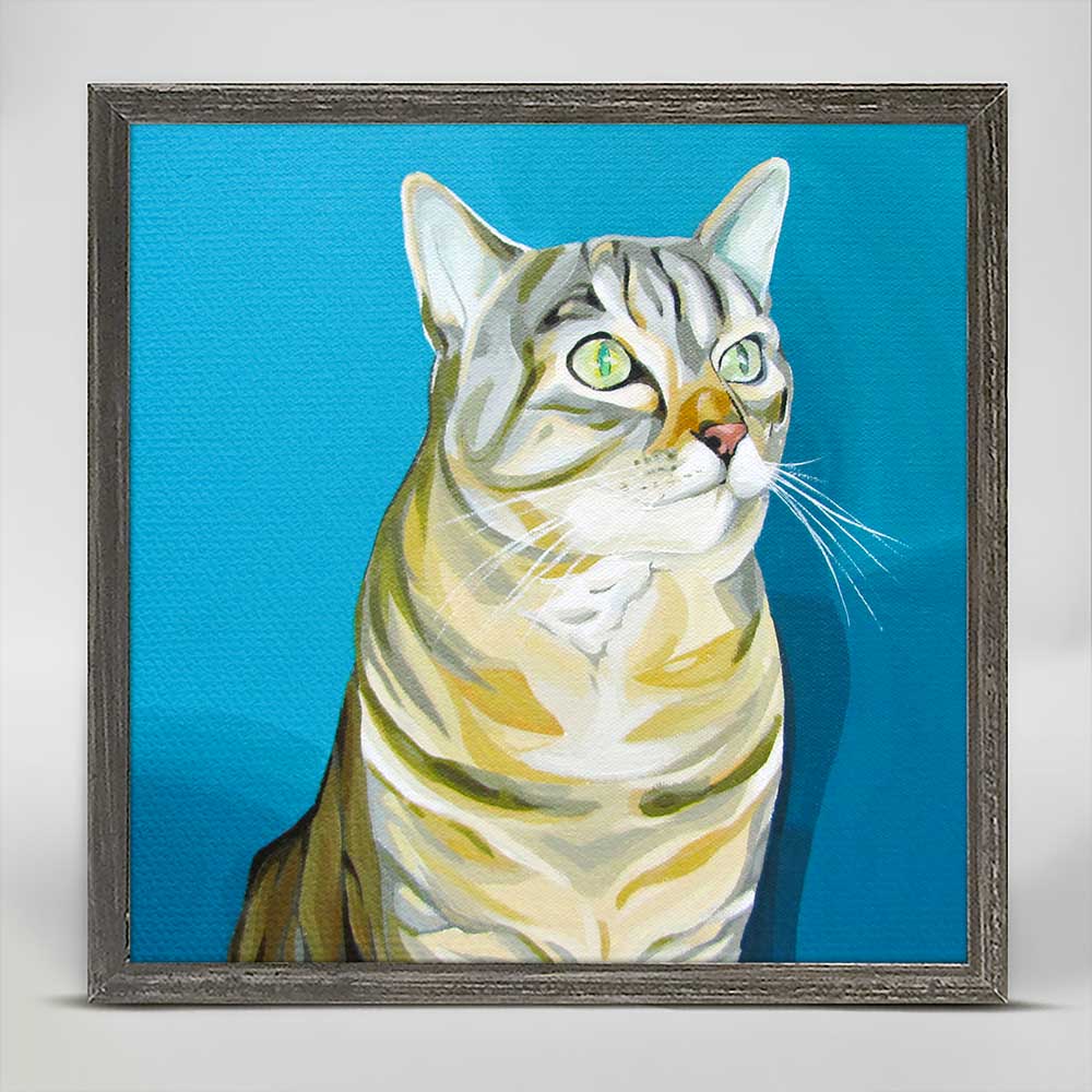 A Cat Named George Mini Framed Canvas