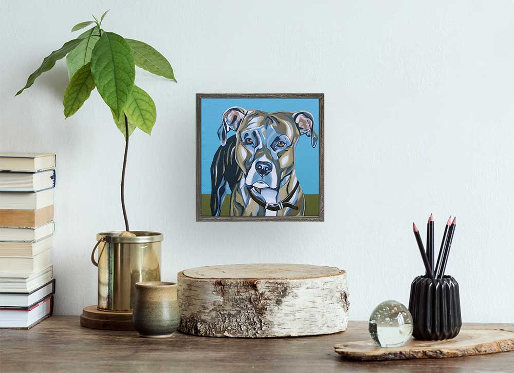 Painted Pups - Max Mini Framed Canvas