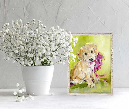 Sweet Pups - New Puppy Mini Framed Canvas