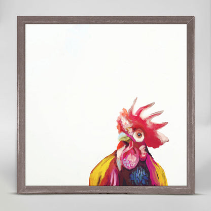 Be A Bright Chicken Mini Framed Canvas