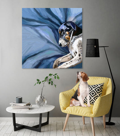 Best Friend - Cozy Pup Canvas Wall Art