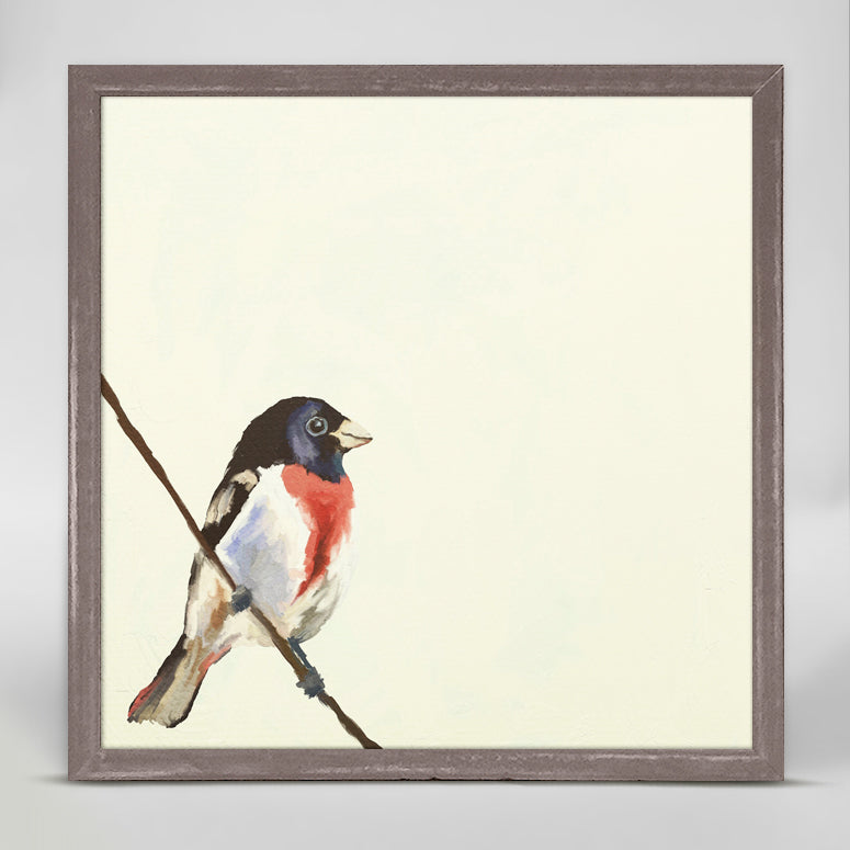 Curious Bird Mini Framed Canvas