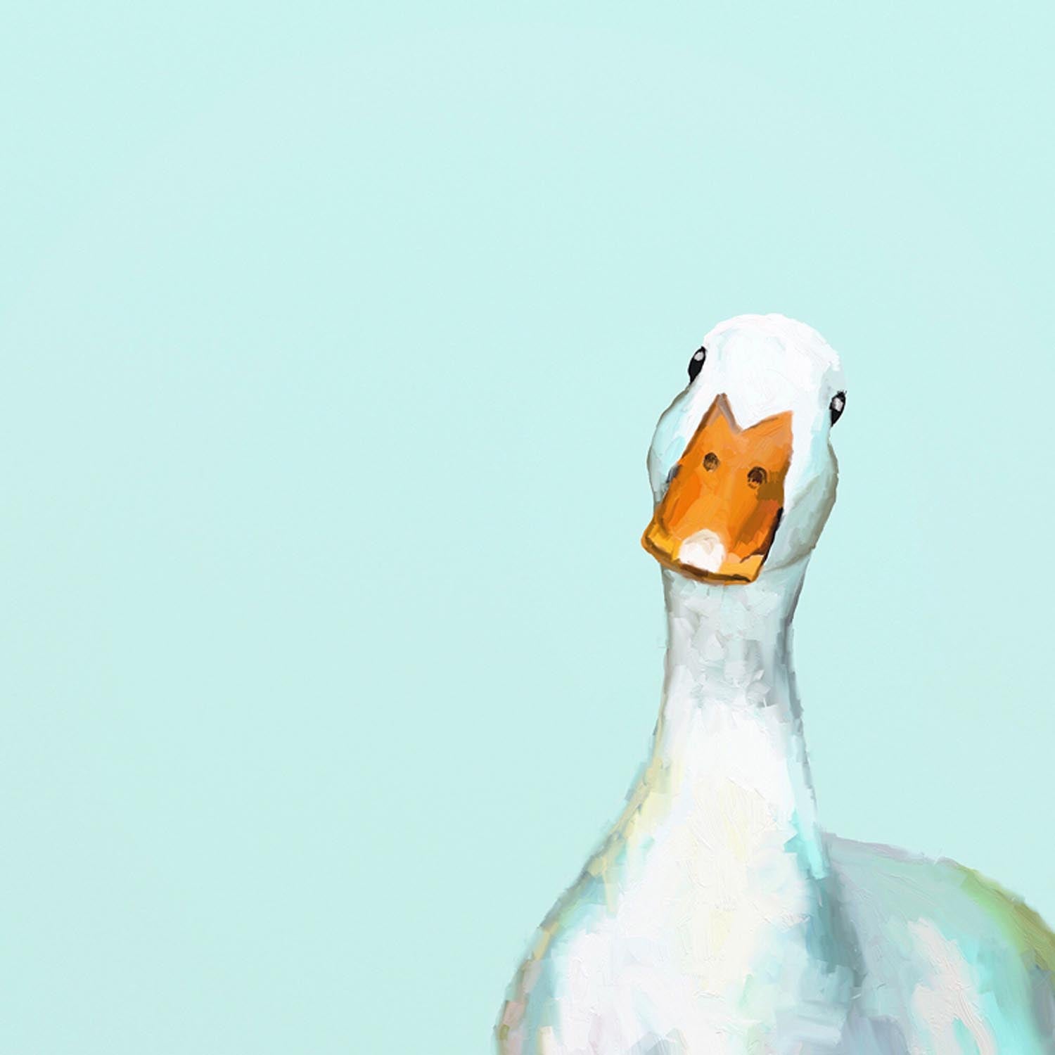 Curious Duck Canvas Wall Art - GreenBox Art