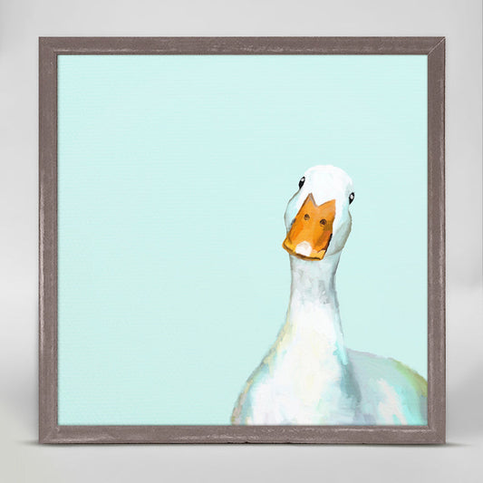 Curious Duck Mini Framed Canvas - GreenBox Art