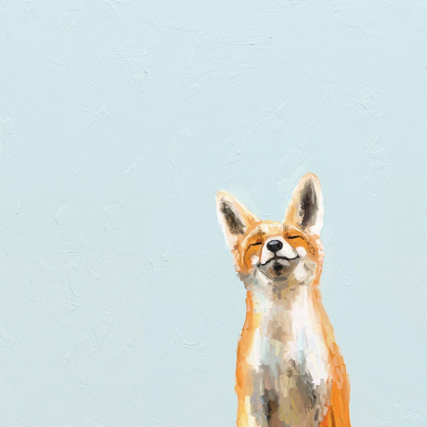 Happy Fox Canvas Wall Art