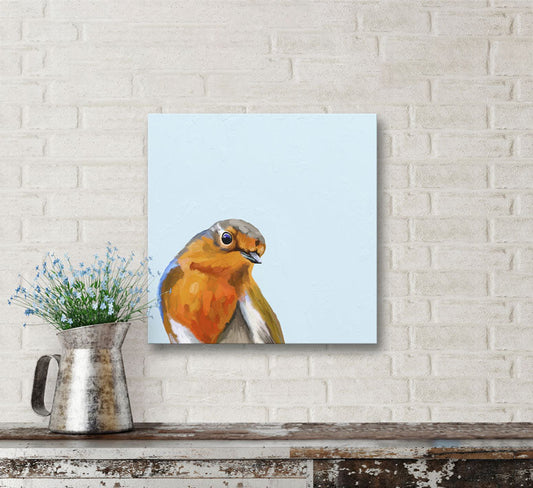 Hey There Bird Canvas Wall Art - GreenBox Art