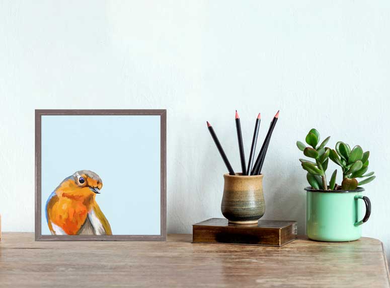 Hey There Bird Mini Framed Canvas - GreenBox Art