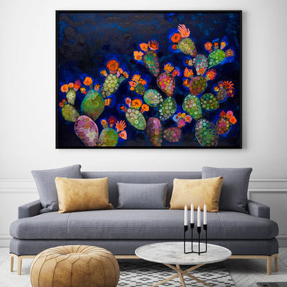 Blooming Prickly Pears Canvas Wall Art
