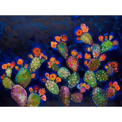 Blooming Prickly Pears Canvas Wall Art