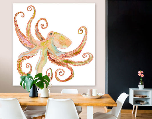 Solo Octopus Canvas Wall Art - GreenBox Art