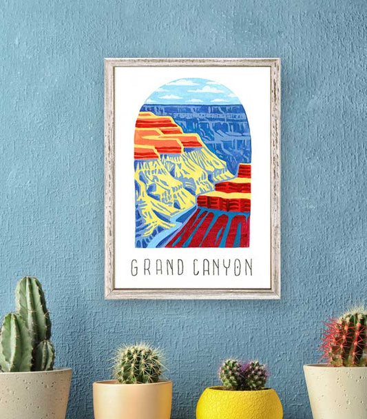 National Parks - Grand Canyon Mini Framed Canvas - GreenBox Art