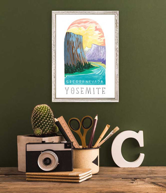 National Parks - Yosemite Mini Framed Canvas - GreenBox Art