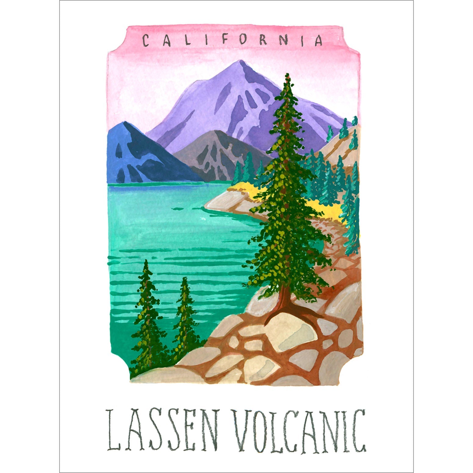 National Parks - Lassen Volcanic Canvas Wall Art - GreenBox Art