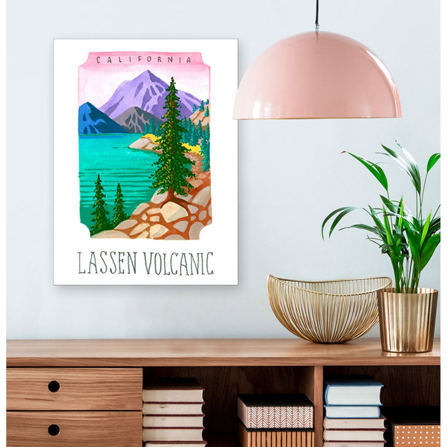 National Parks - Lassen Volcanic Canvas Wall Art - GreenBox Art