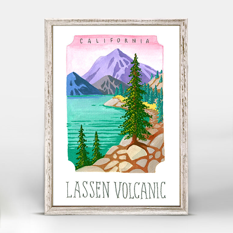 National Parks - Lassen Volcanic Mini Framed Canvas - GreenBox Art