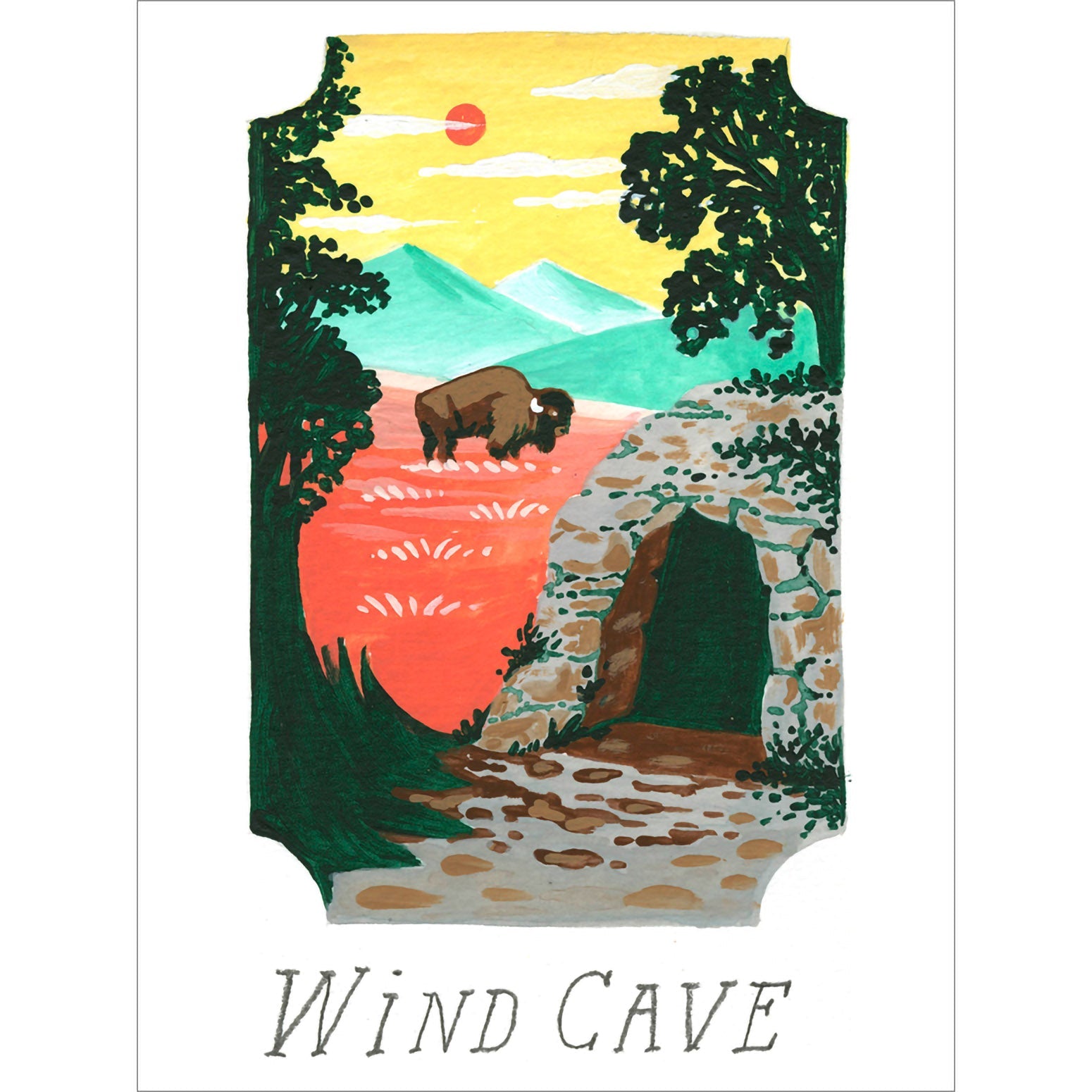 National Parks - Wind Cave Canvas Wall Art - GreenBox Art