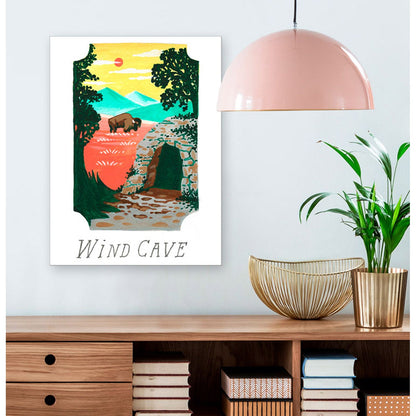 National Parks - Wind Cave Canvas Wall Art - GreenBox Art