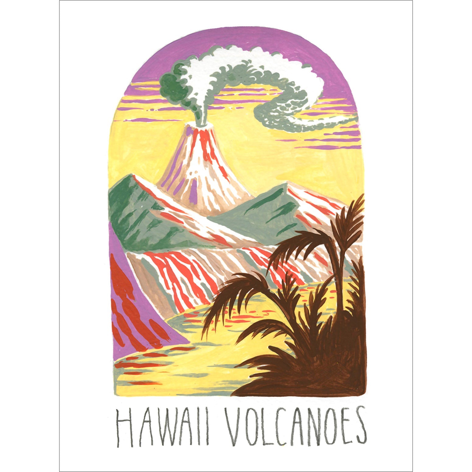 National Parks - Hawaii Volcanoes Canvas Wall Art - GreenBox Art