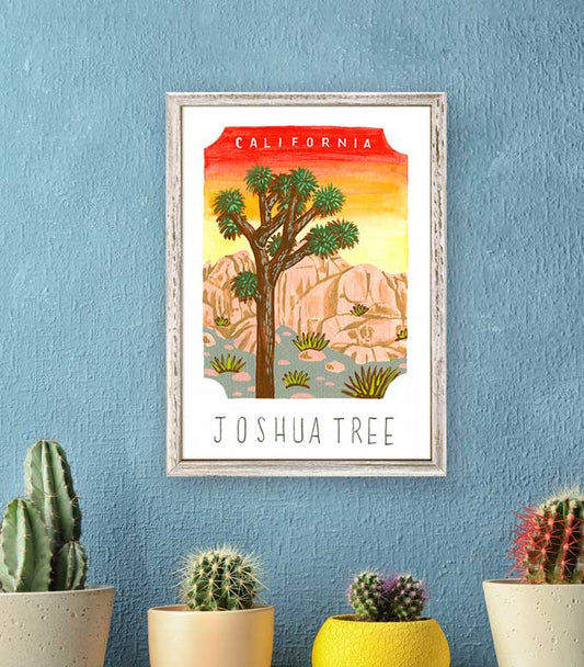 National Parks - Joshua Tree Mini Framed Canvas - GreenBox Art