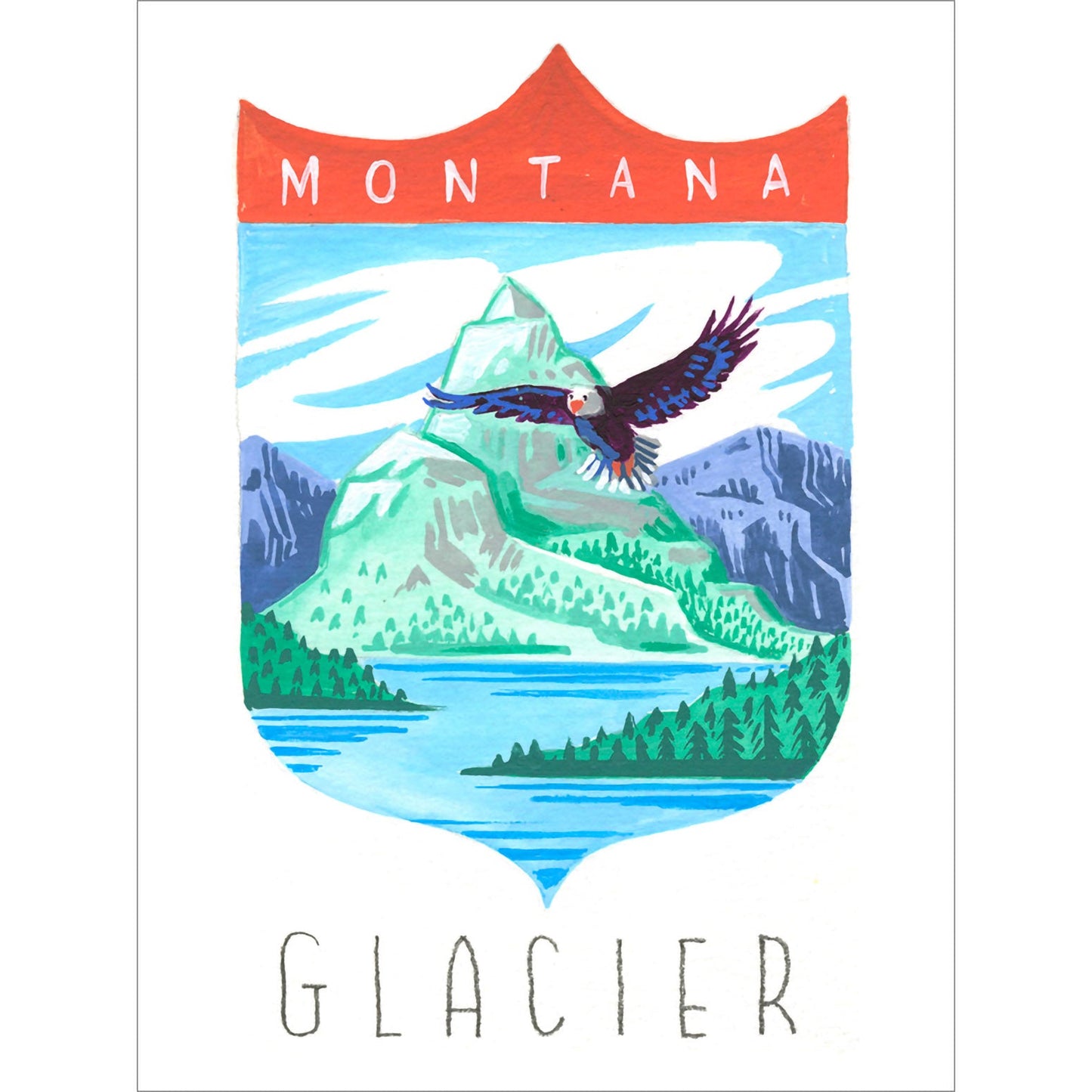 National Parks - Glacier Canvas Wall Art - GreenBox Art