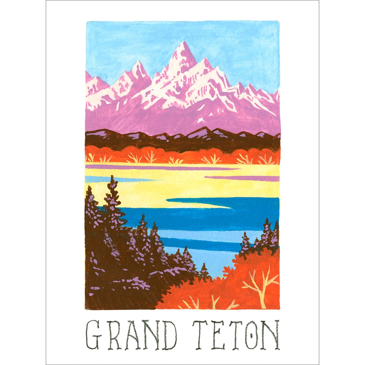 National Parks - Grand Teton Canvas Wall Art - GreenBox Art