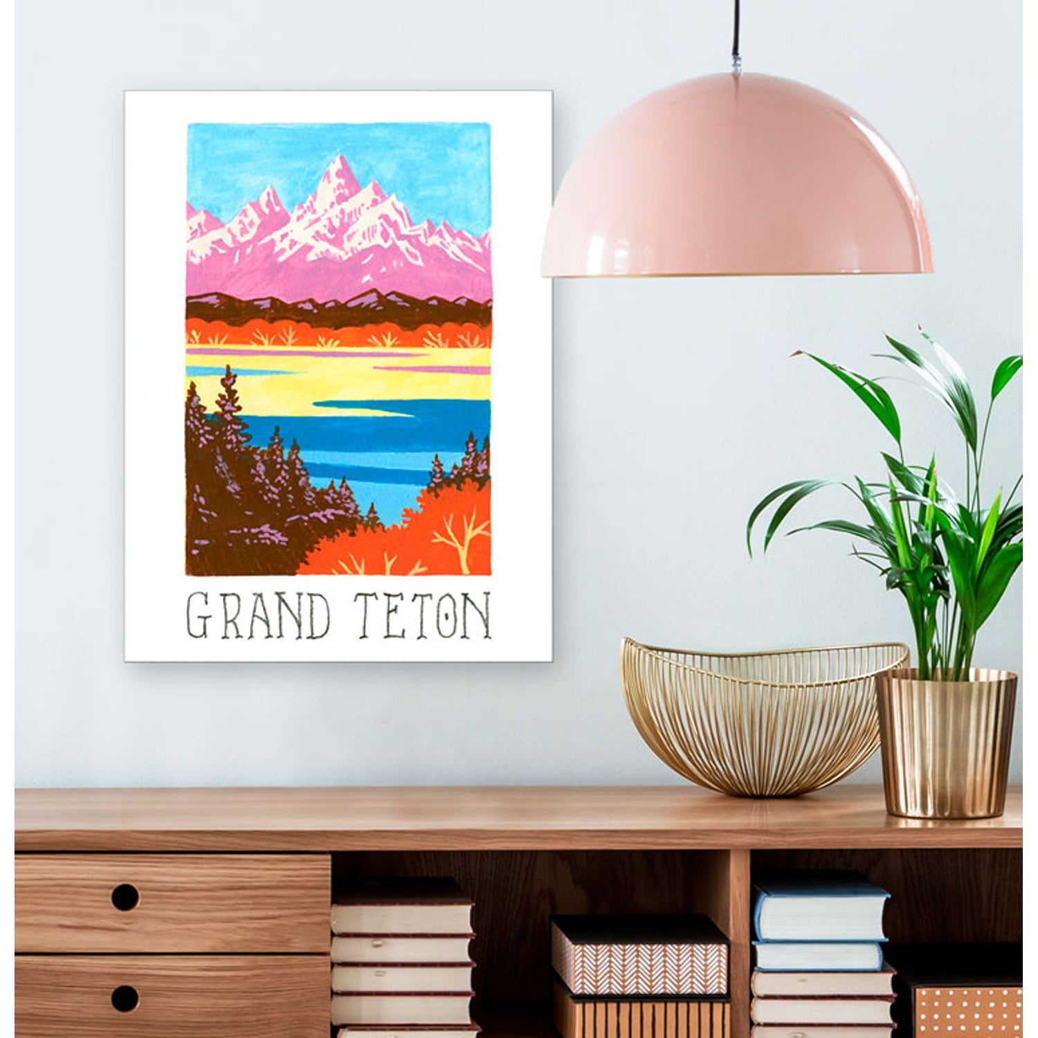 National Parks - Grand Teton Canvas Wall Art - GreenBox Art