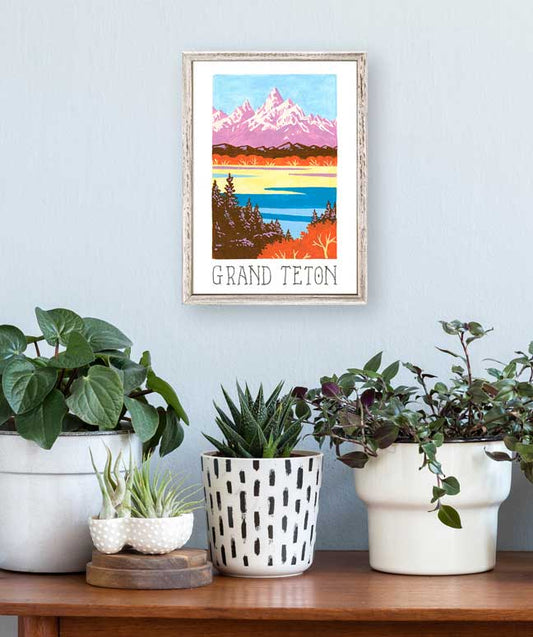 National Parks - Grand Teton Mini Framed Canvas - GreenBox Art