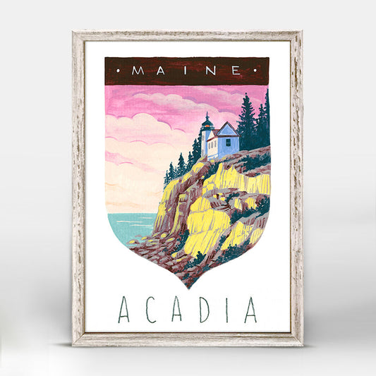 National Parks - Acadia Mini Framed Canvas