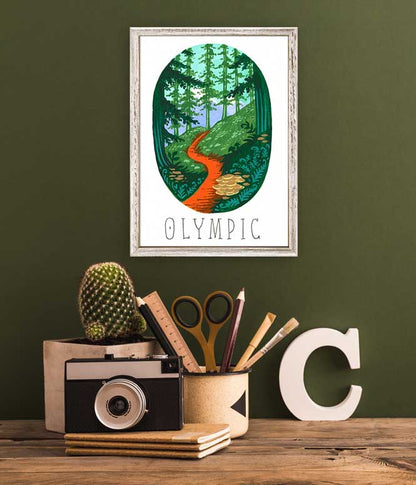 National Parks - Olympic Mini Framed Canvas