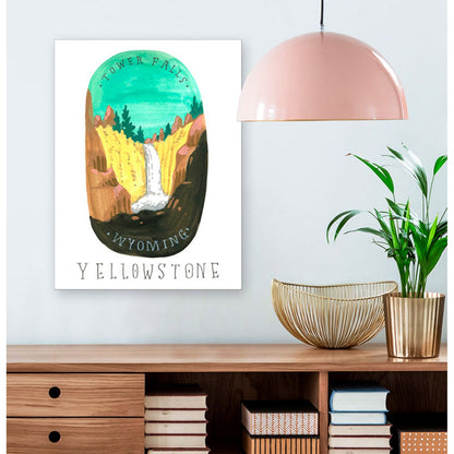 National Parks - Yellowstone Canvas Wall Art - GreenBox Art