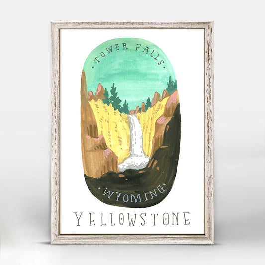 National Parks - Yellowstone Mini Framed Canvas