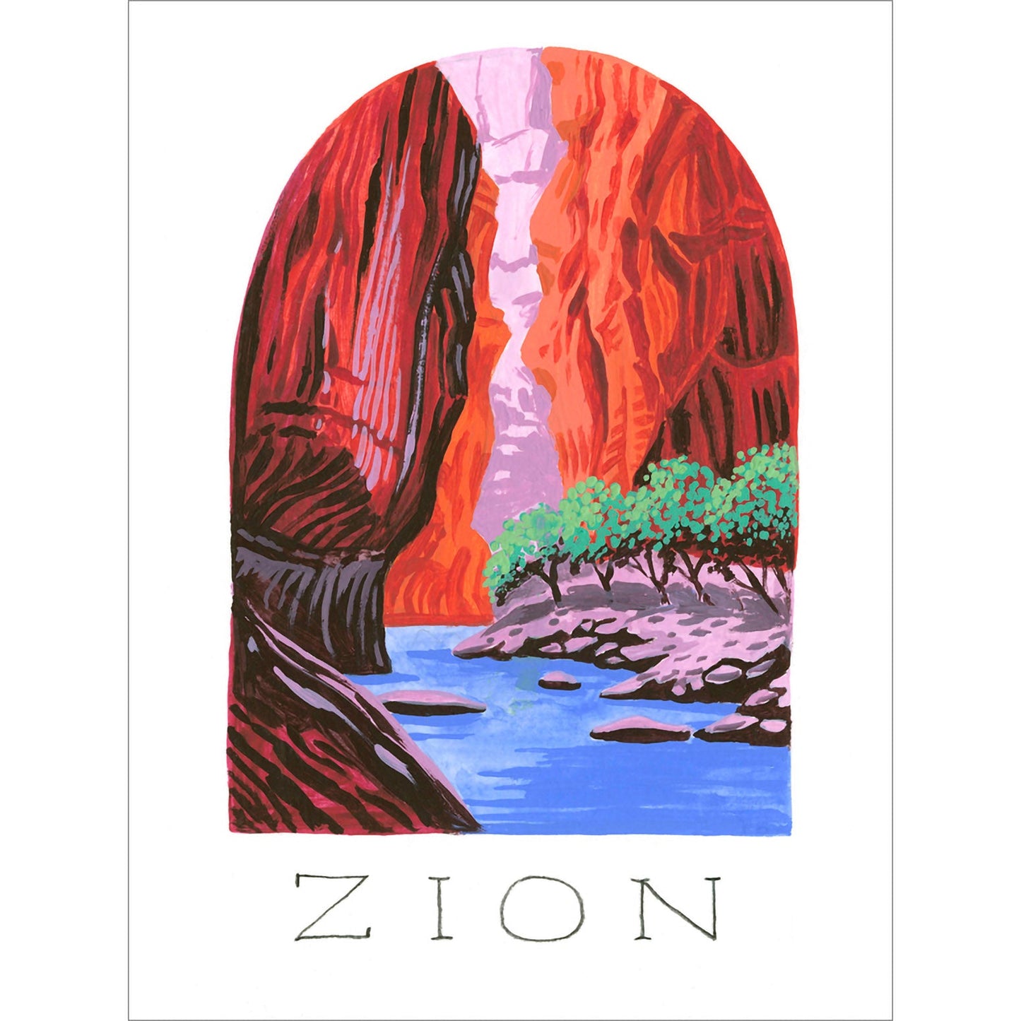 National Parks - Zion Canvas Wall Art - GreenBox Art