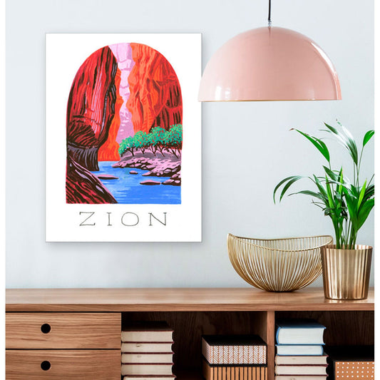 National Parks - Zion Canvas Wall Art - GreenBox Art