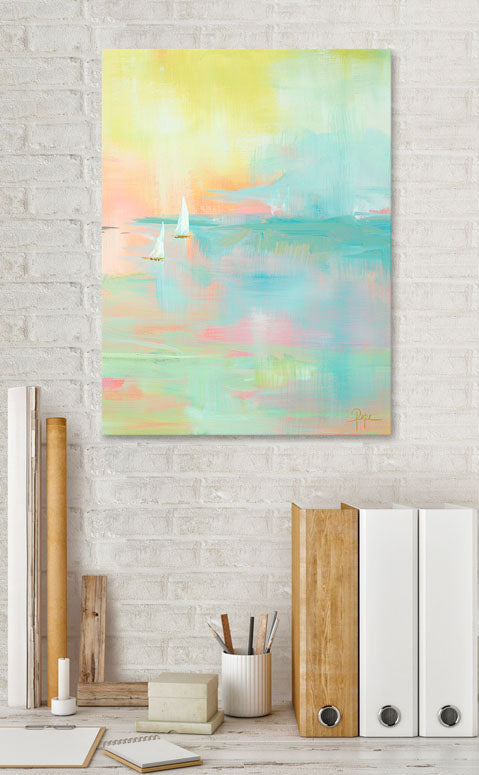 Painted Sunset Canvas Wall Art - GreenBox Art