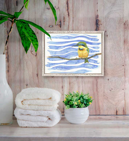 Shibori and Birds - Bee Eater Mini Framed Canvas - GreenBox Art