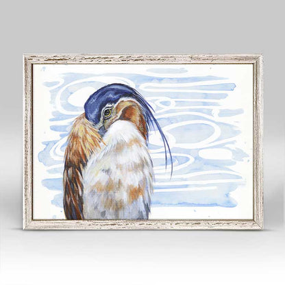 Shibori and Birds - Peekaboo Mini Framed Canvas