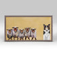 Border Collie and Crew Mini Framed Canvas