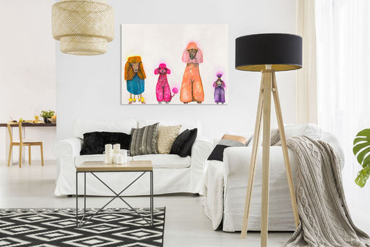 Poodle Doodle Canvas Wall Art - GreenBox Art