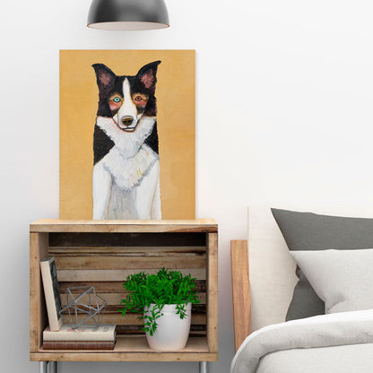 Border Collie Canvas Wall Art - GreenBox Art